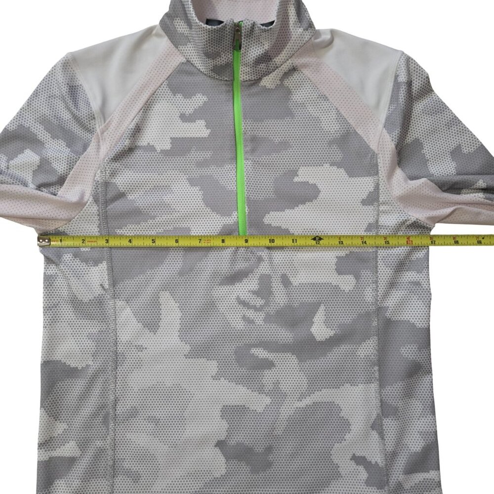 RLX Ralph Lauren S Fits 4-6 Gray White Slim Top 1/4 Zip Golf Beach - Picture 5 of 11